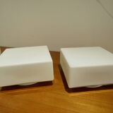 Vintage white glass Lita ceiling lamp