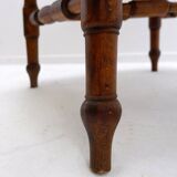 Elm armchair with curved back