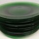 Lot 10 20th century vintage green glass plates