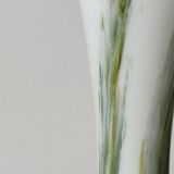 Green and white opaline soliflore vase.