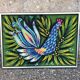 Canevas vintage oiseau/coq