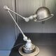 Jieldé lamp with 2 arms, clear matte varnish, industrial vintage.