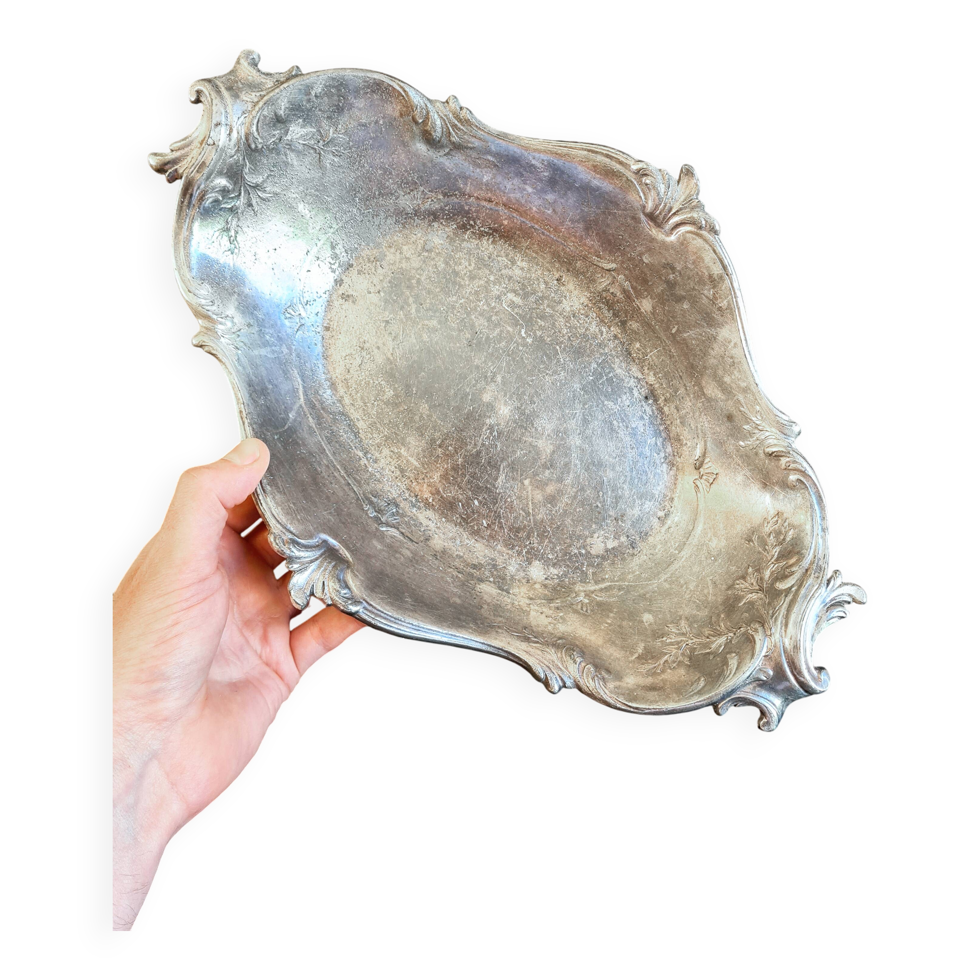 Elegant “Cristofle” Louis XV style bread basket – Gall silver-plated metal
