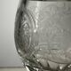 Pair of stemmed glasses in thick crystal, Bohemian, circa 1900