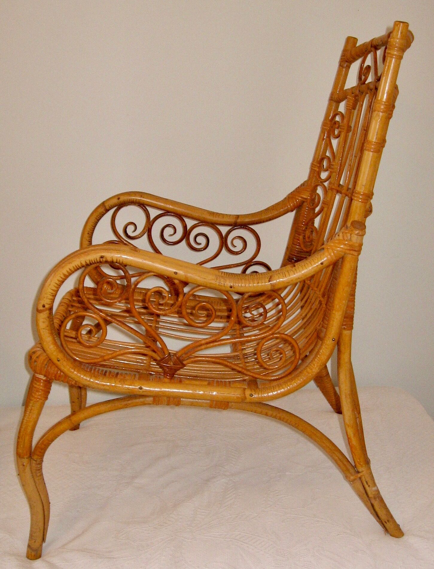 Pair of vintage rattan chairs