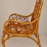 Pair of vintage rattan chairs