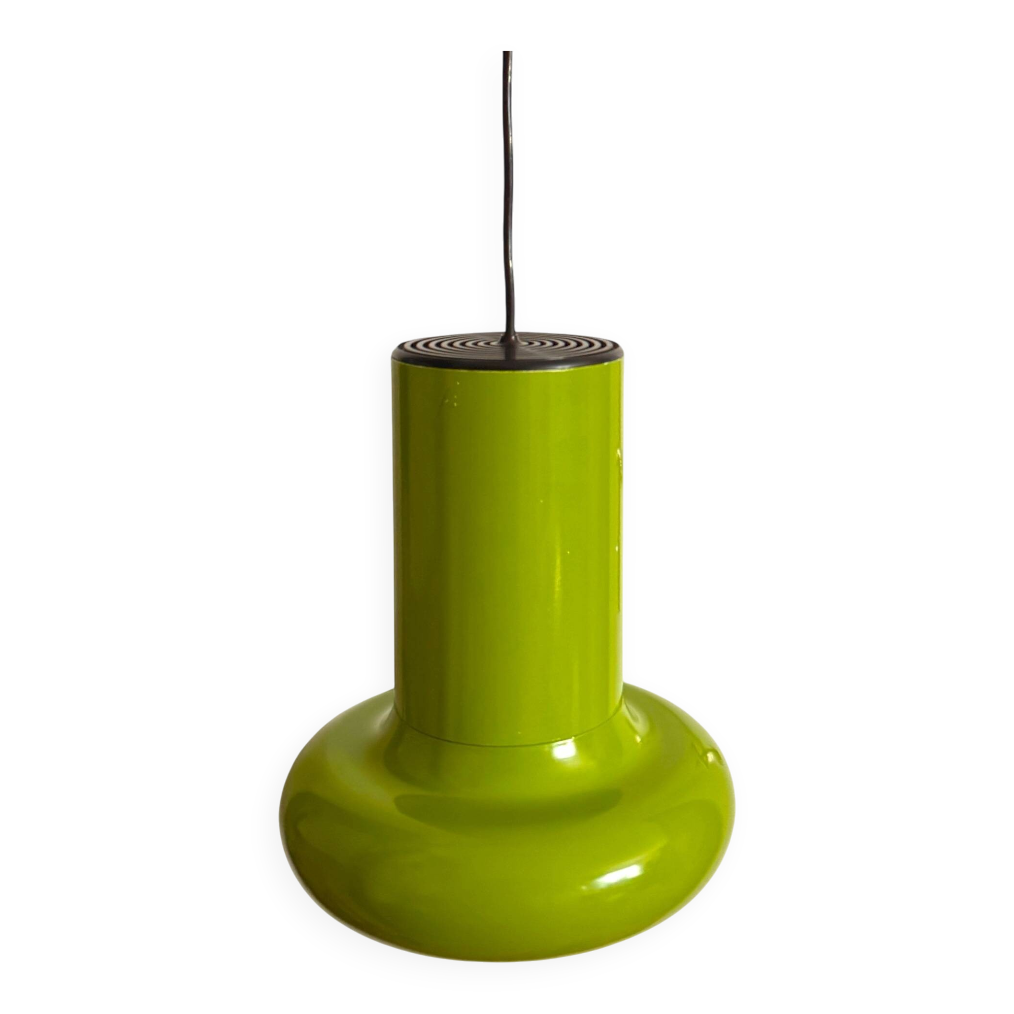 Vintage Lita 6062 Pendant Light – Space Age Design in Lime Green – 1970s