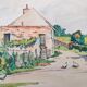 André Duculty (1912-1990) Watercolor on paper "Landscape of the countryside" Signed lower left and dated