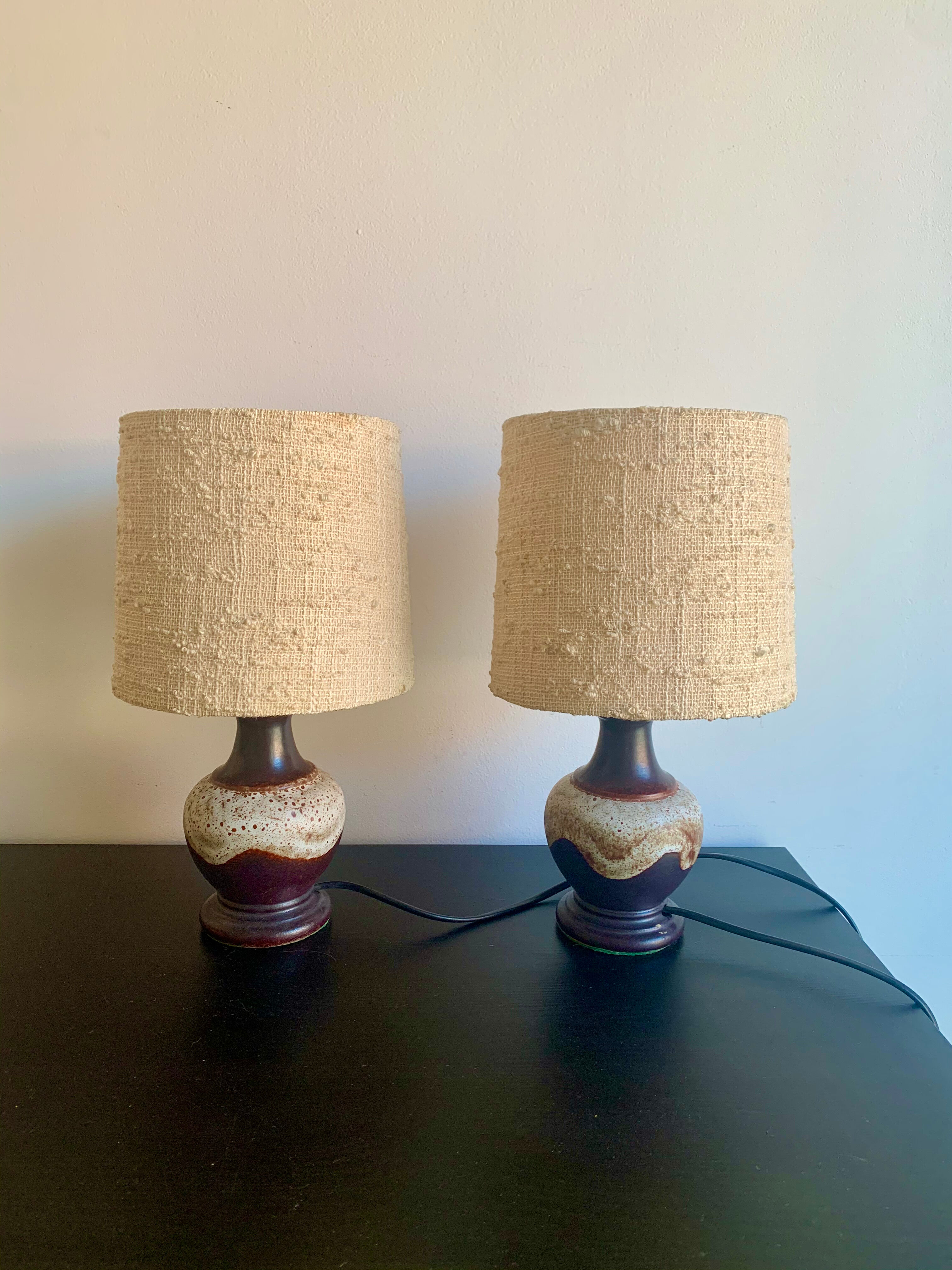 Pair of bedside lamps, 1970s