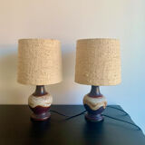 Pair of bedside lamps, 1970s