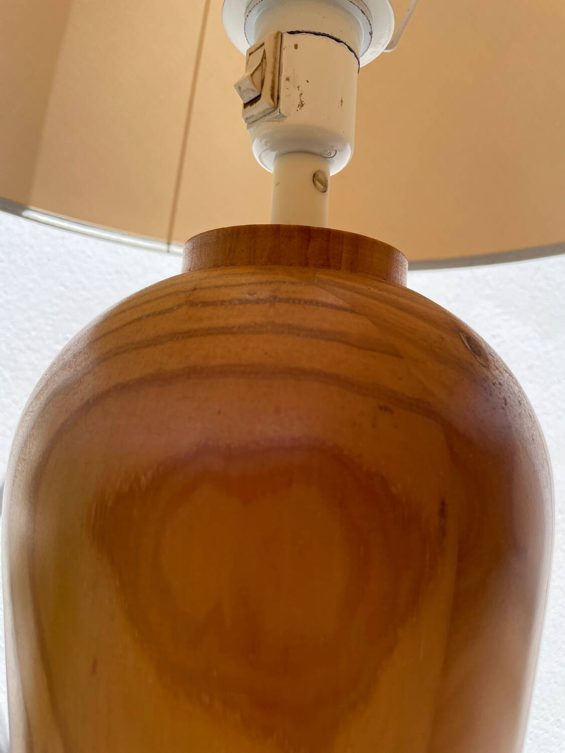 Large wooden lamp from IKEA, vintage design, 1980s