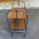 Desserte pliable en acier et bois sur roulettes 80cm