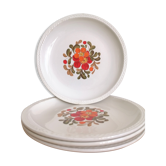 Set de 4 assiettes en porcelaine vintage