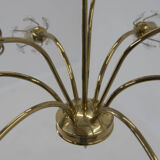 Lustre à 9 flammes, Emil Stejnar, Autriche, années 1950