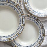 4 deep ironware plates “Colbert” Creil and Montereau