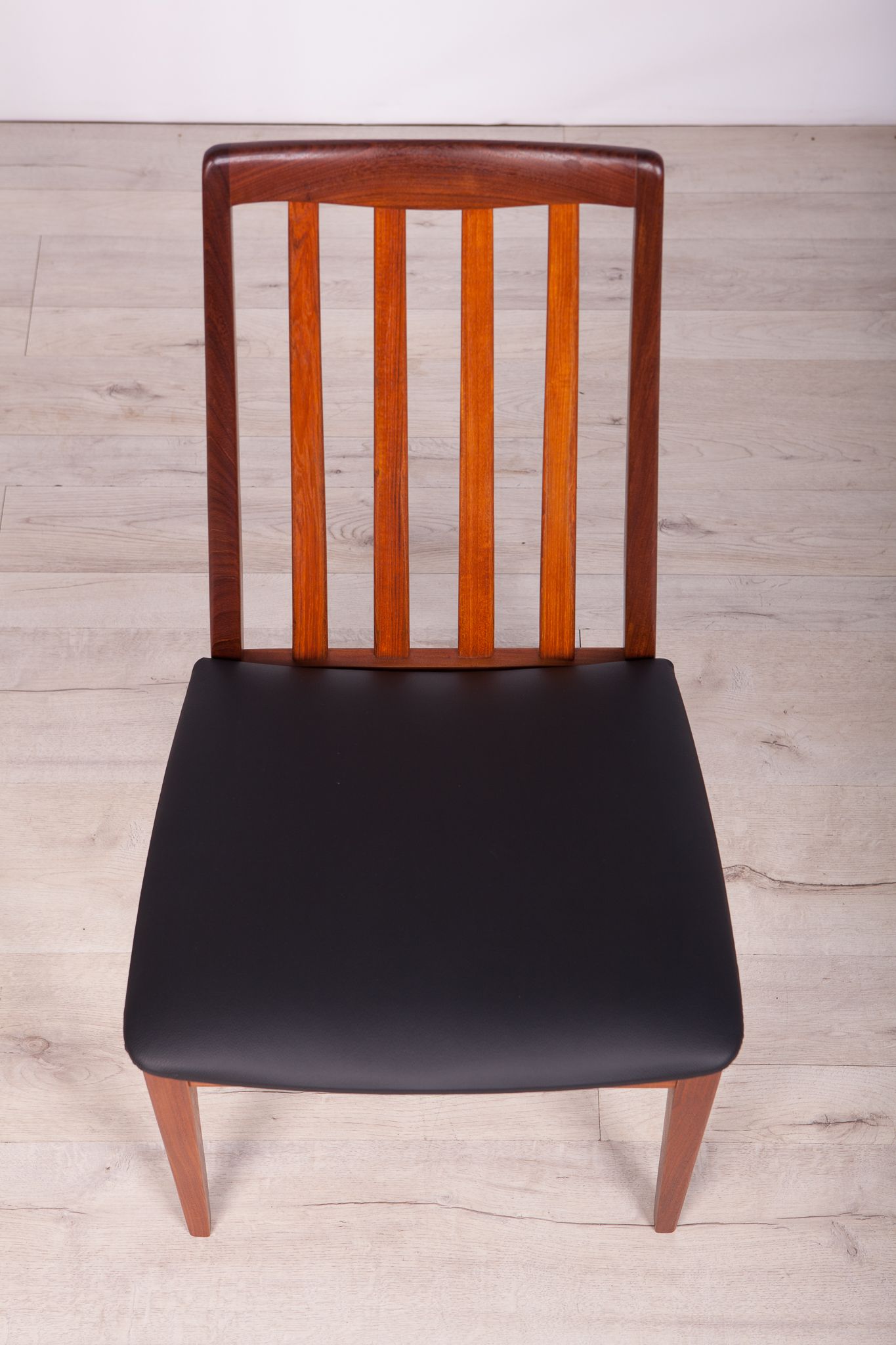 Mid Century Teak & Leather Dining Chairs by Leslie Dandy for G-Plan, 1960
