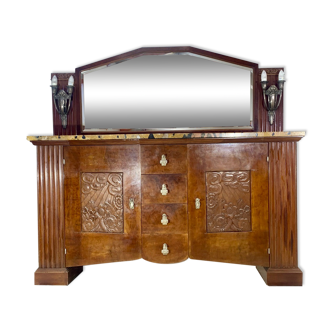 Art Deco period buffet 1920 Mahogany , Stamped Eugène RINCK