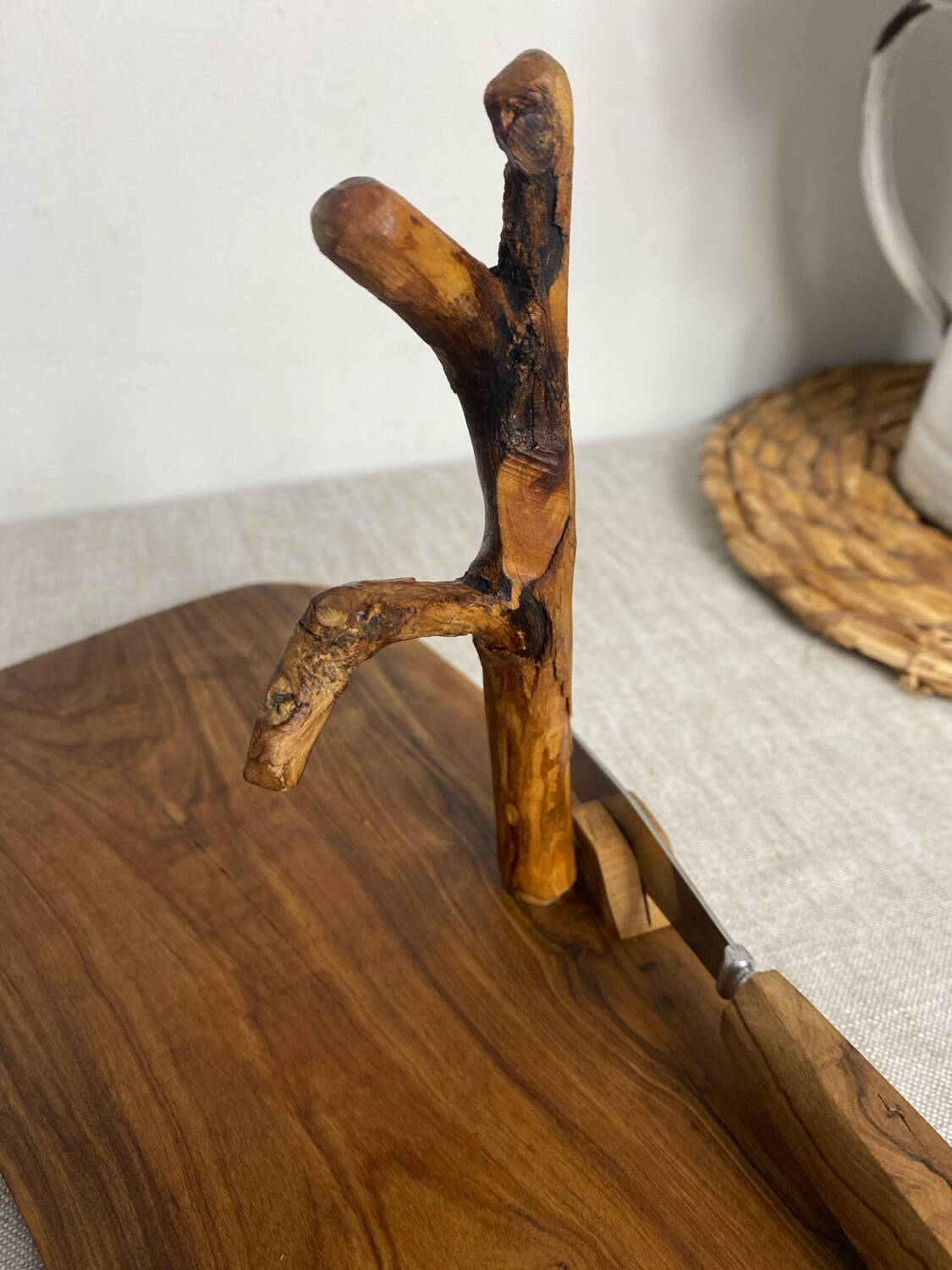 Olive wood cheese board