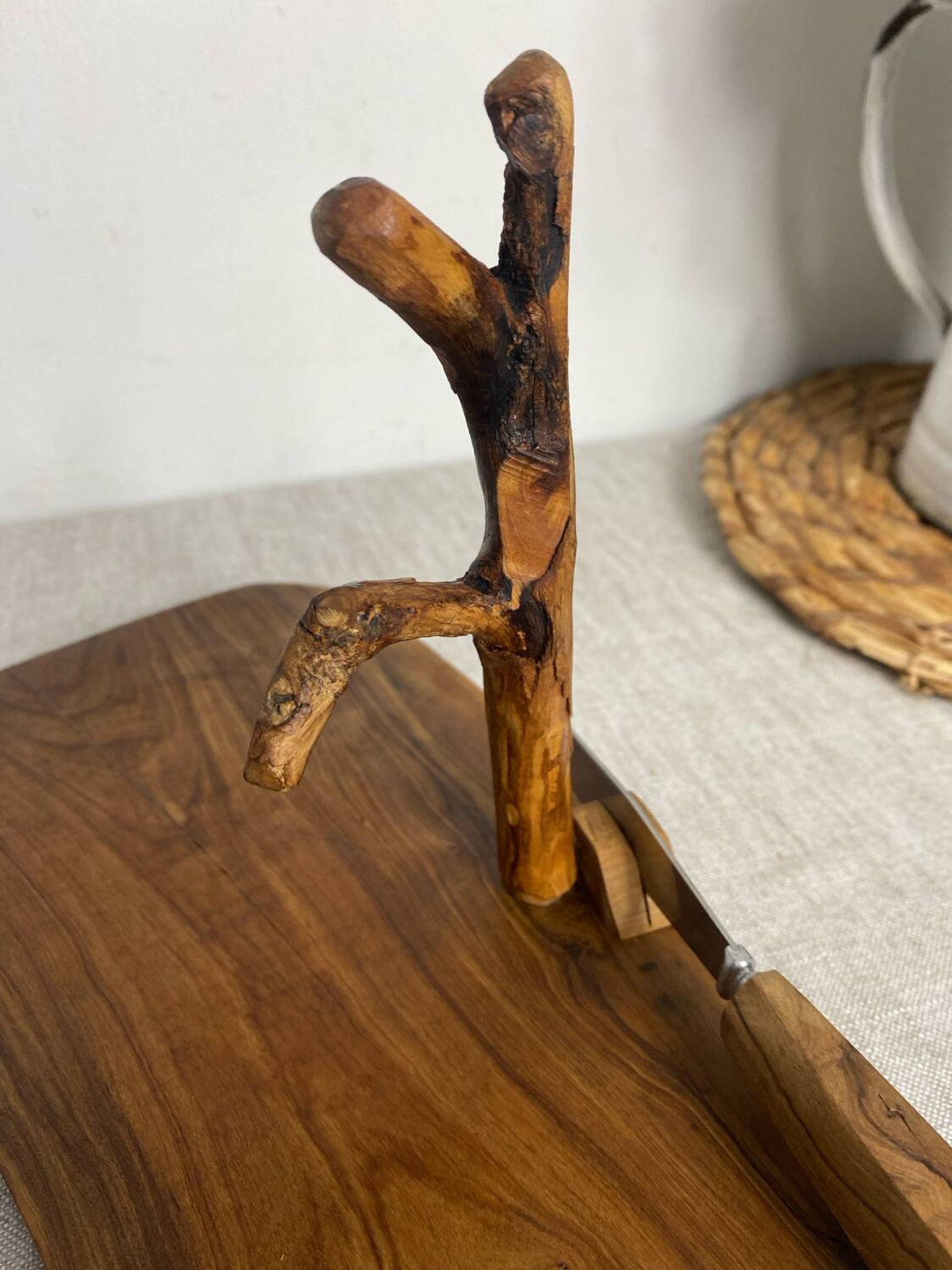 Olive wood cheese board