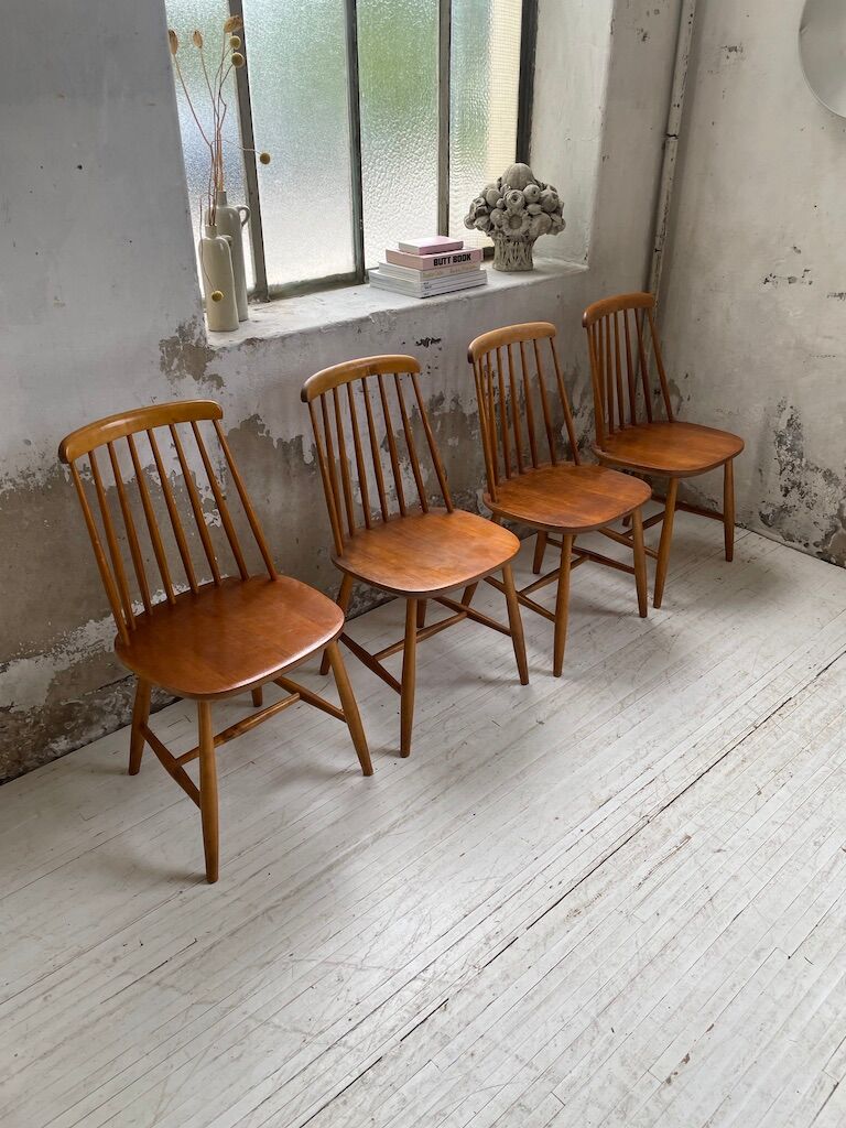 4 Scandinavian chairs Sweden Stolfabrik