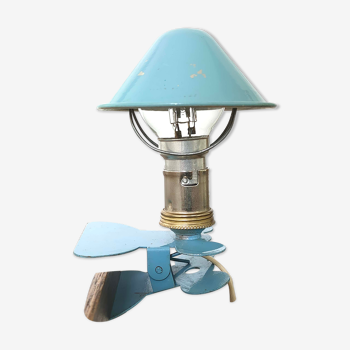 Lampe champignon à pince bleu ciel