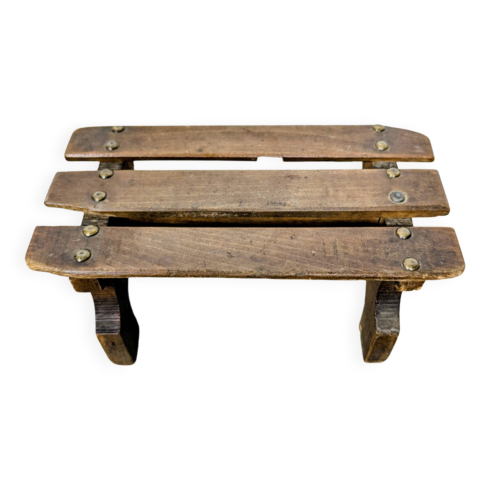 Petit tabouret / repose-pieds en bois