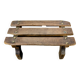 Petit tabouret / repose-pieds en bois
