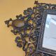 Applique miroir bougeoirs bronze doré