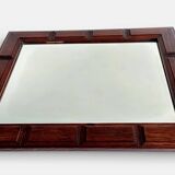 Mid-Century Spanish Oak Wall Mirror– Castilian Style, 1950s