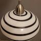 Zebra suspension, globe, Églo lights, vintage 1980s, 90s.