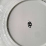 Pair of flat plates in Lunéville earthenware KG Model "Réverbère"