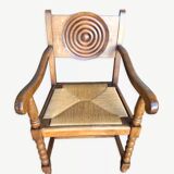 Reserved for anne pair of straw armchairs