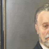 Portrait signed oil , date 19th ieme