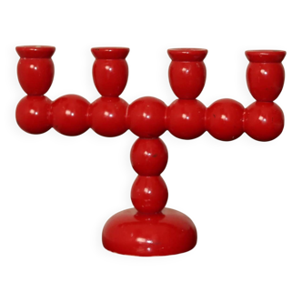 Four-arm Swedish bobbin candelabra