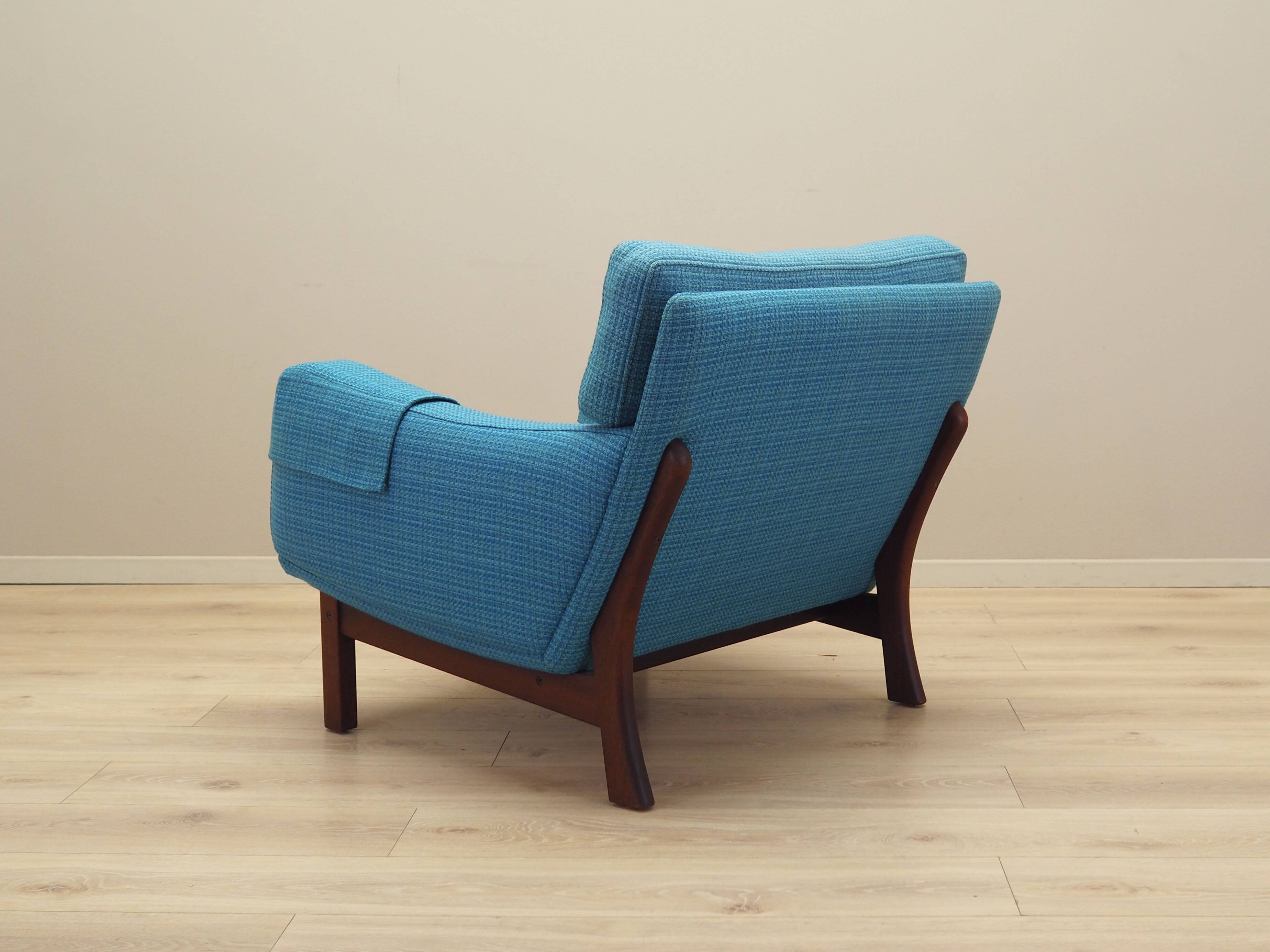 Blue armchair, Danish design, 1960s, production: Denmark