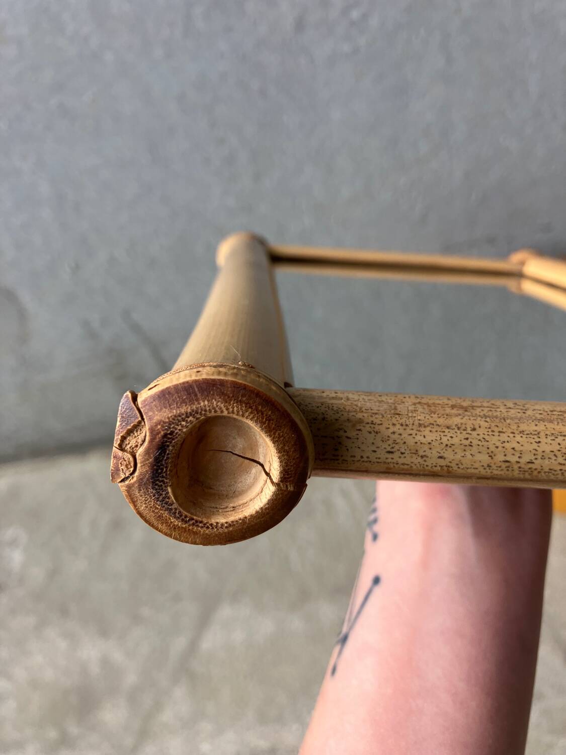 Vintage bamboo mirror 1960s