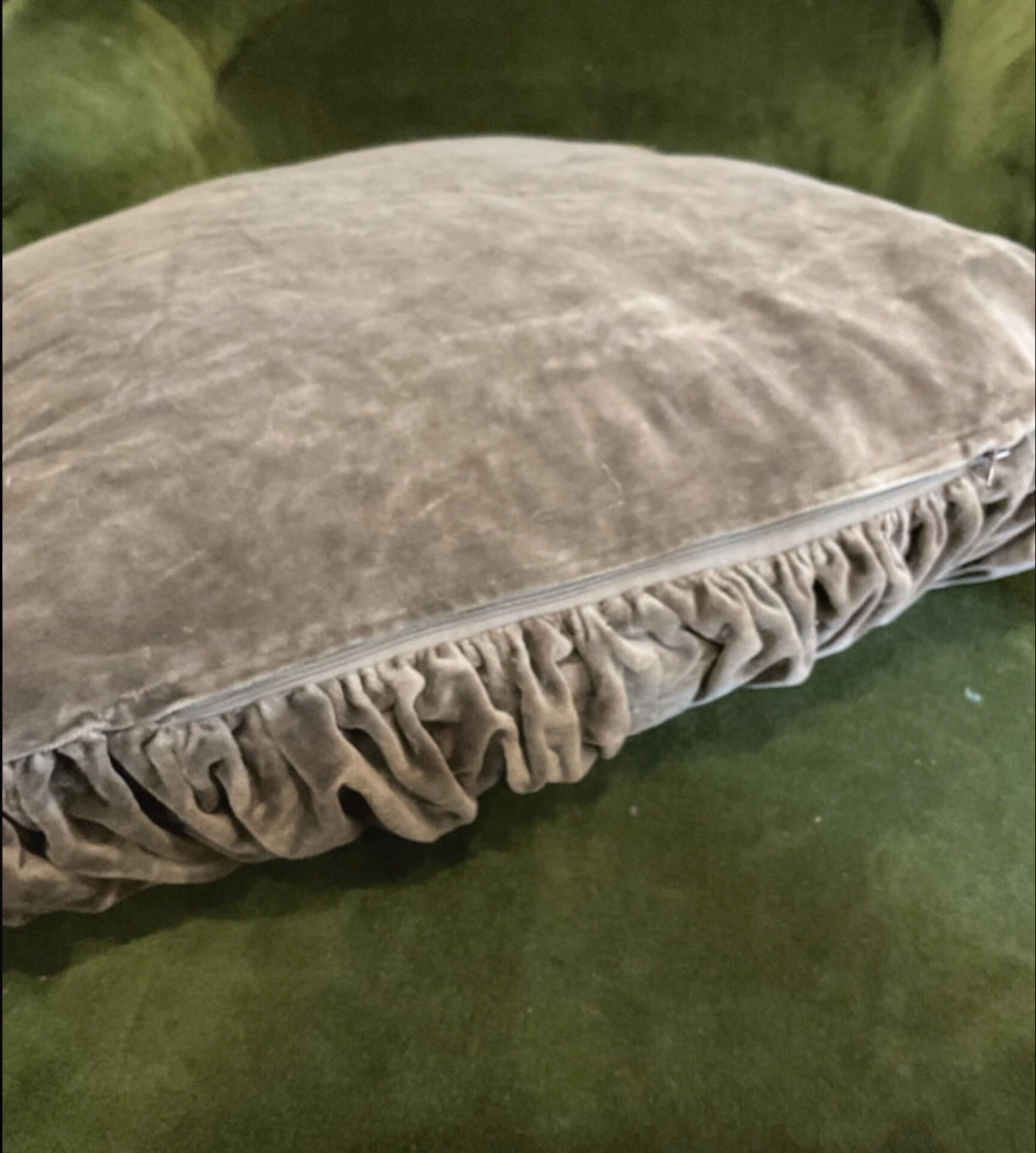 Vintage velvet cushion