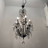 Antique Large Bronze Crystal Chandelier 1920/40’s