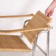 Pair of wicker and chrome armchairs