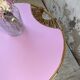 Vintage pink rattan coffee table