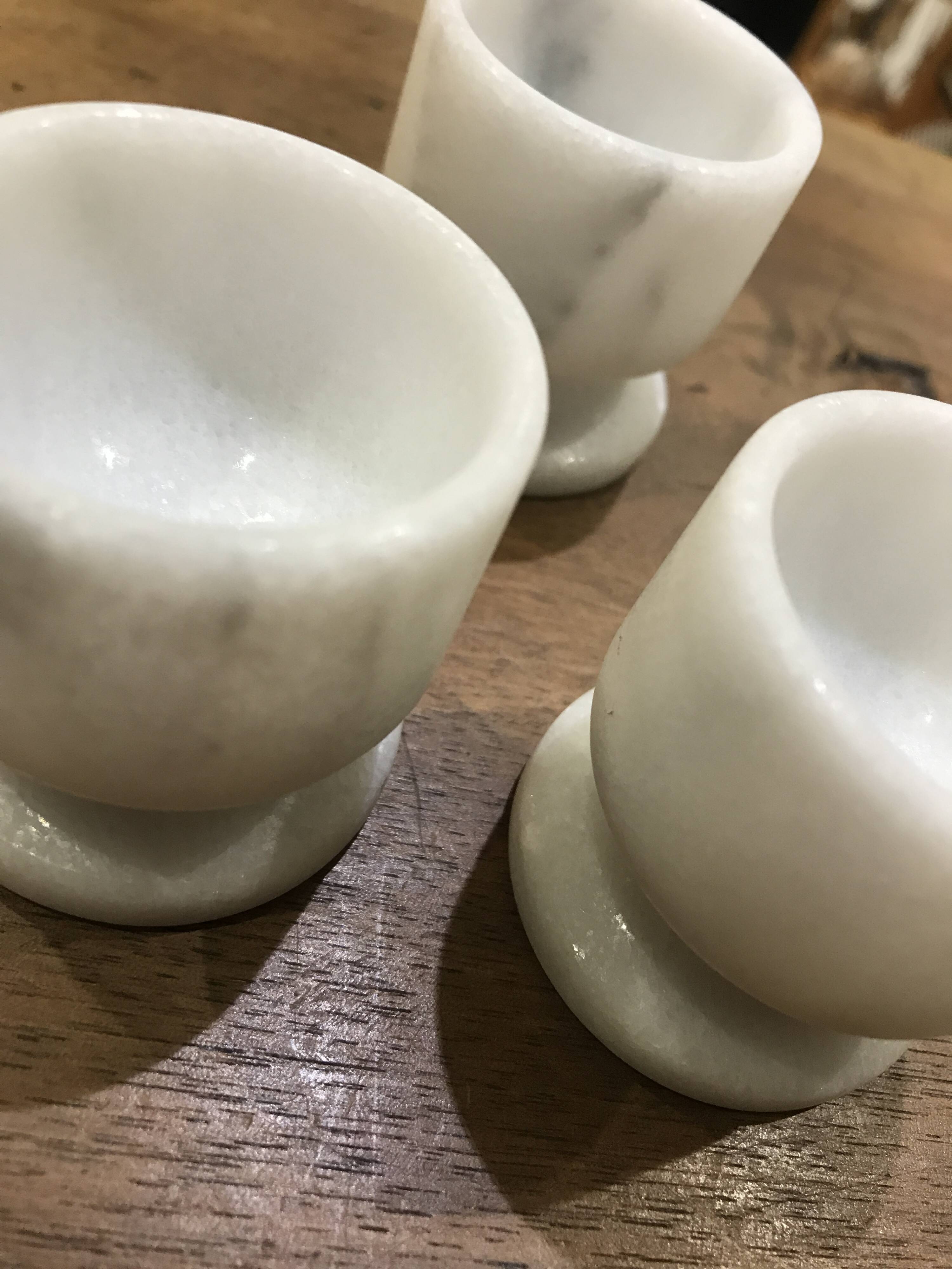 Marble egg cups