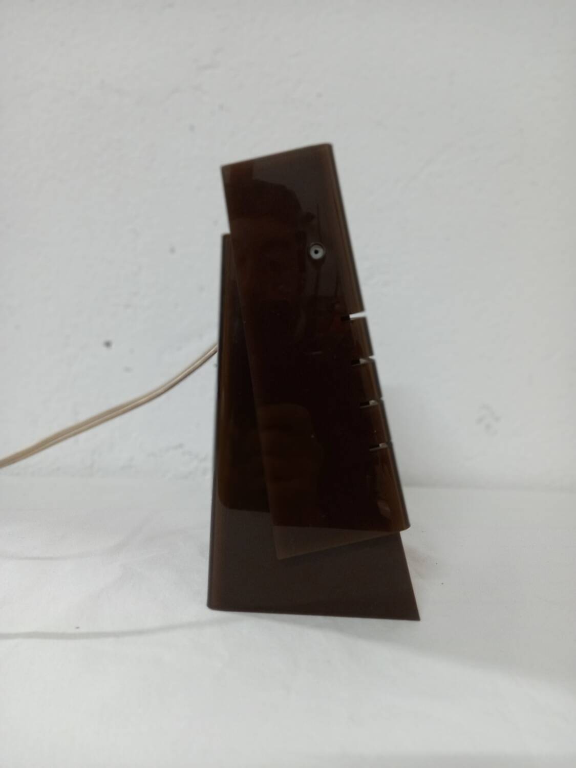 Table lamp plastic 70s brown