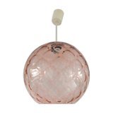 Suspension in bubble glass pink design 70s