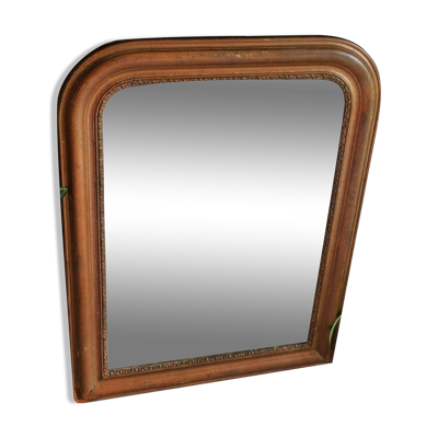 Grand miroir Louis-Philippe au mercure, décoration miroir ancien.