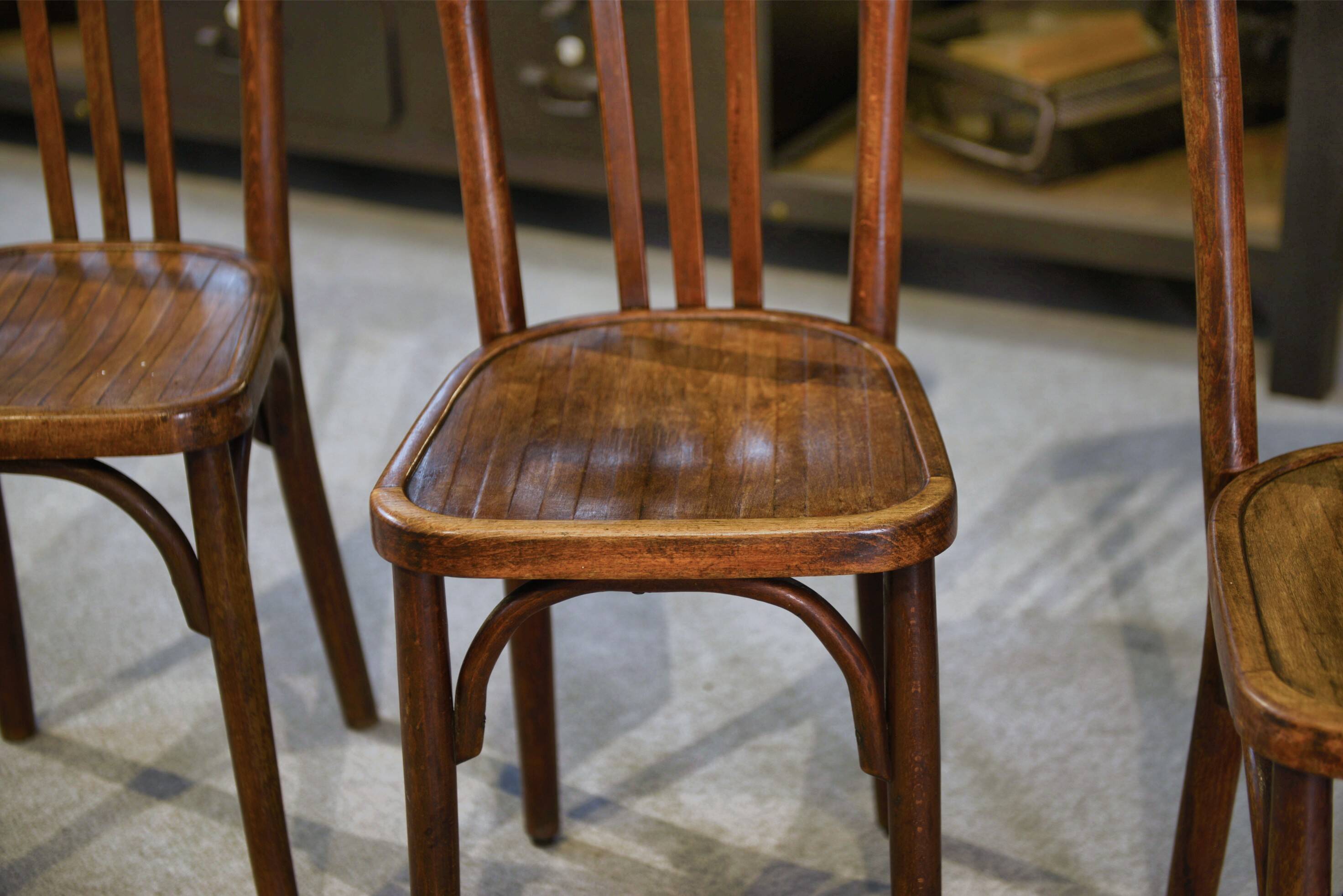 Set of 4 Baumann bistro chairs from the 1930s.