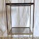 Gold metal and smoked glass side table - 1970s/80s