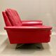 Fauteuil cuir rouge design 1950