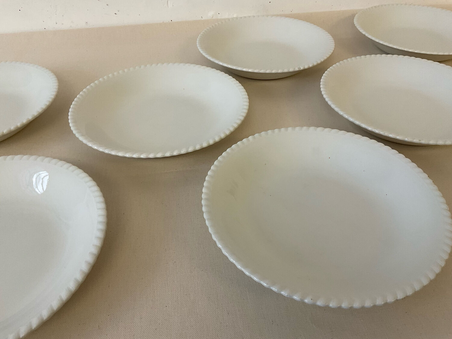 Set of vintage deep plates Luneville Badonviller France decor Ven