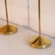 Pair of Swedish brass lamps from 1970.