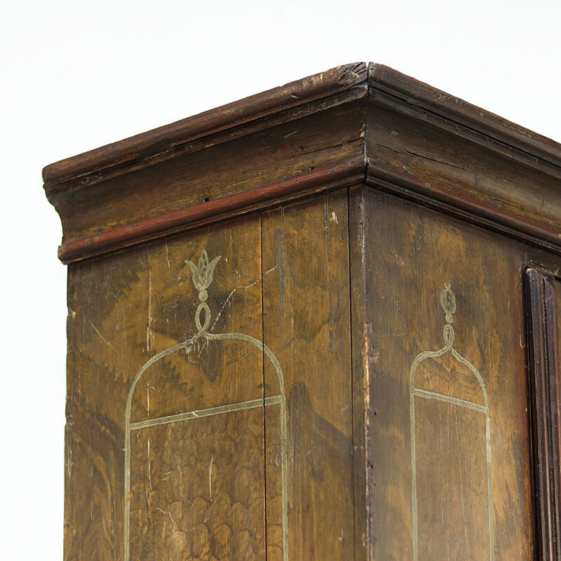 Painted folk art bridal cupboard 1769